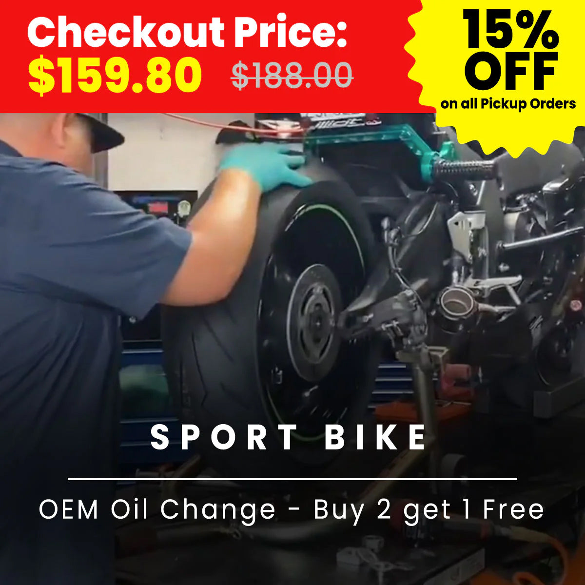 Motorcycle OEM Oil Change - Buy 2 Get 1 Free (At Location: Fullerton CA)