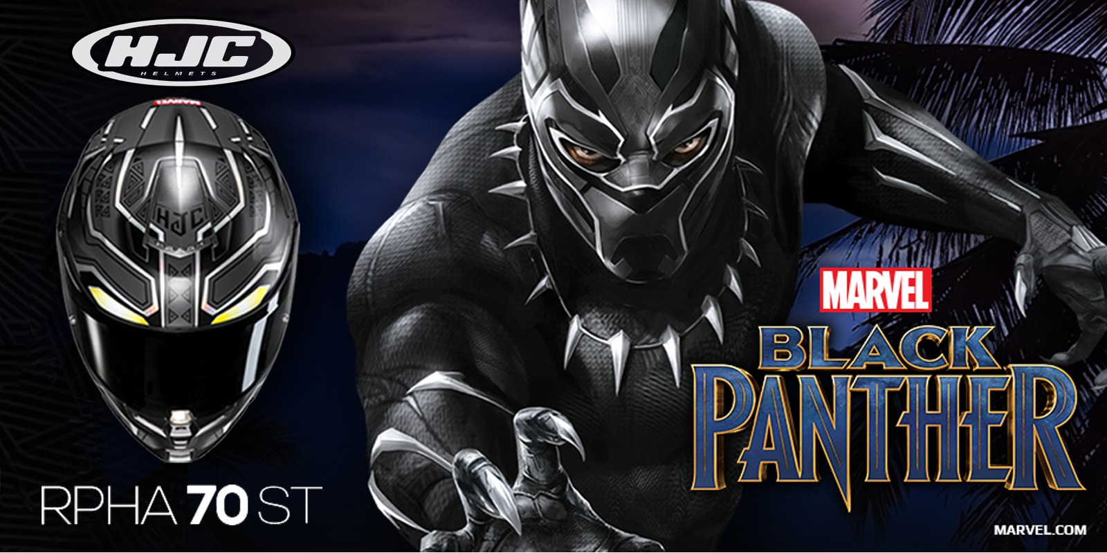 HJC 2018 | RPHA 70 ST Black Panther Helmets