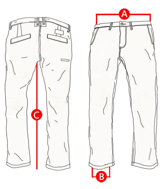 Matix Pants Size Charts