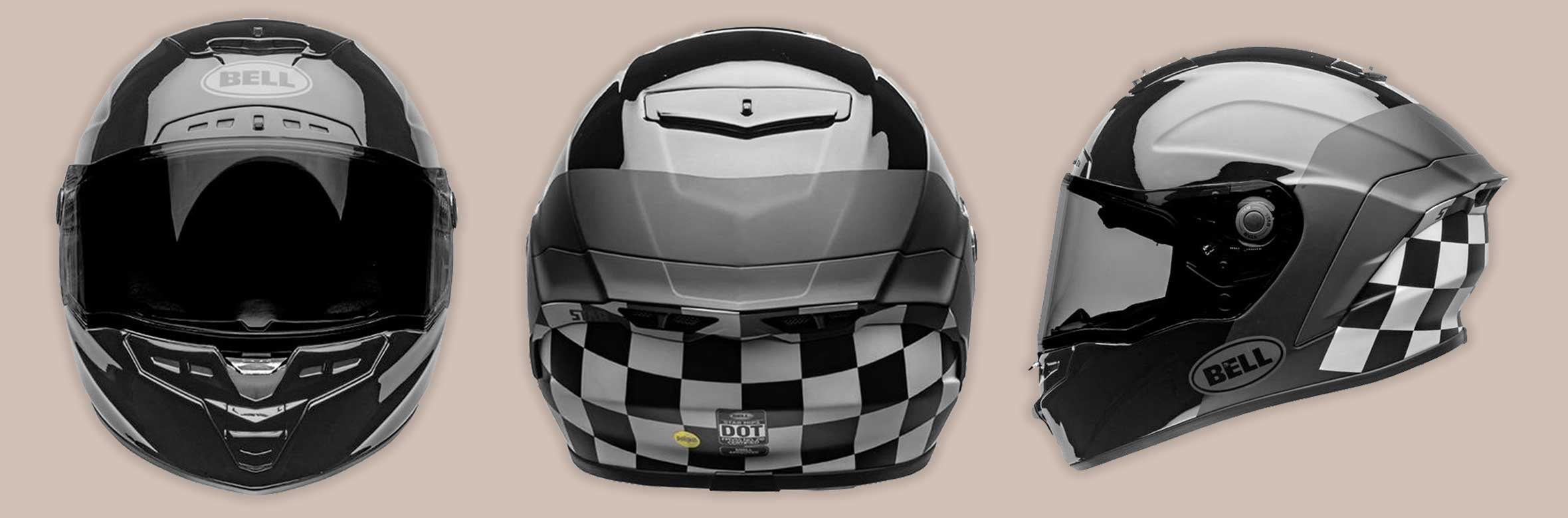 Bell Moto 2020 | LUX CHECKERS MATTE-GLOSS BLACK-WHITE