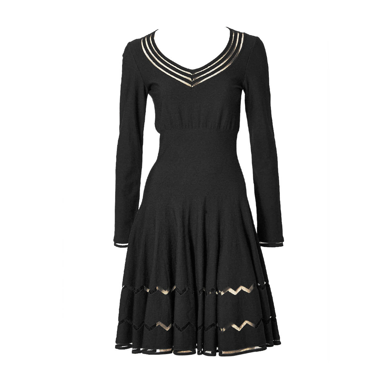 alaia black dress