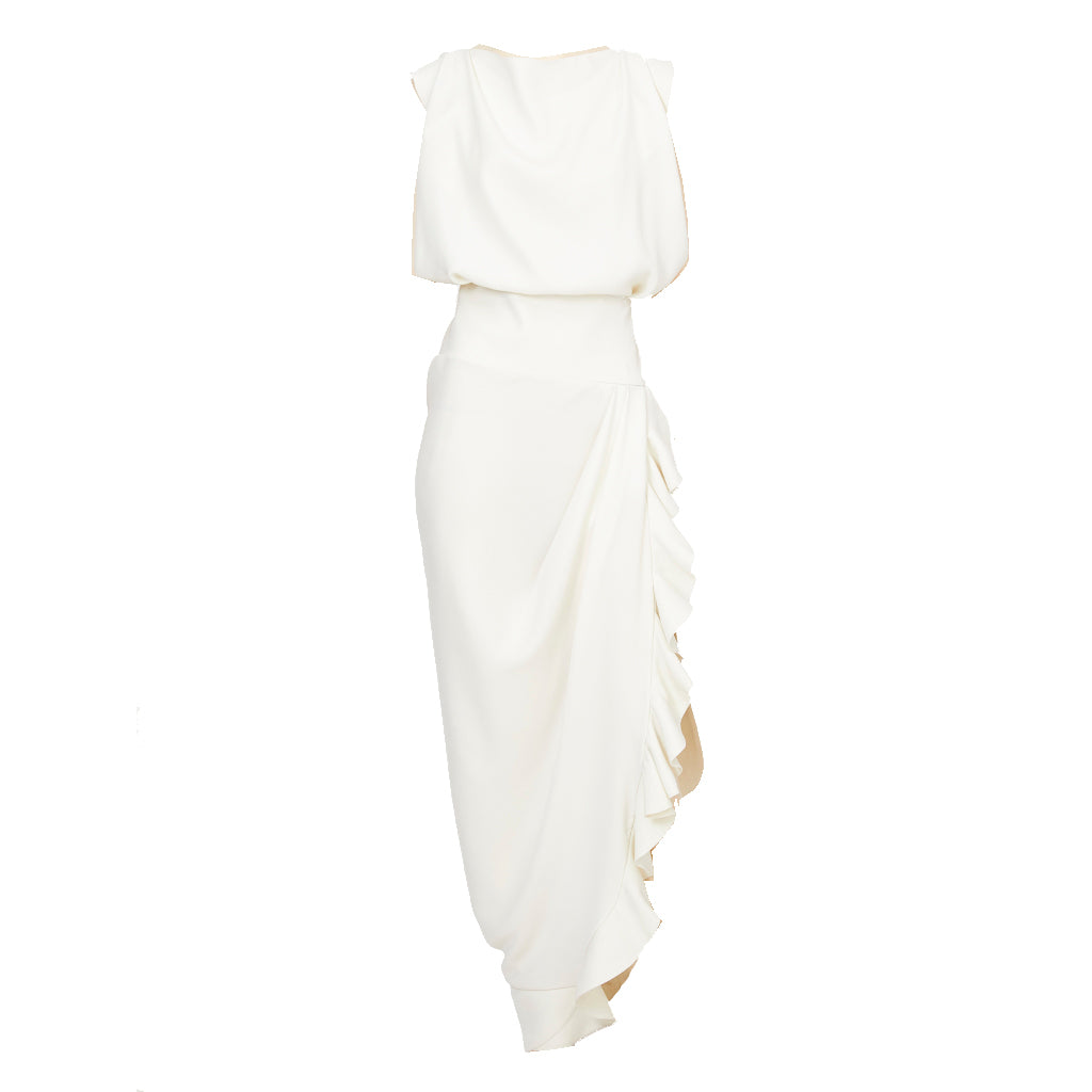 balenciaga white dress