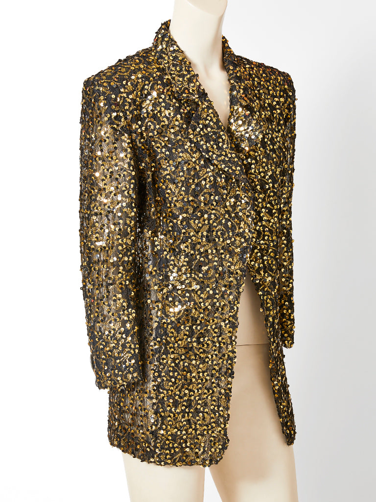 sequin evening jacket