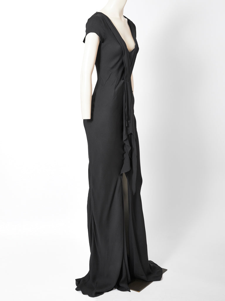 bias cut evening gown