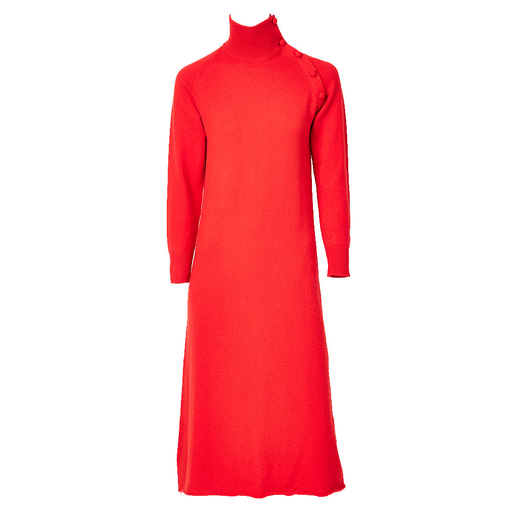 red cashmere sweater dress