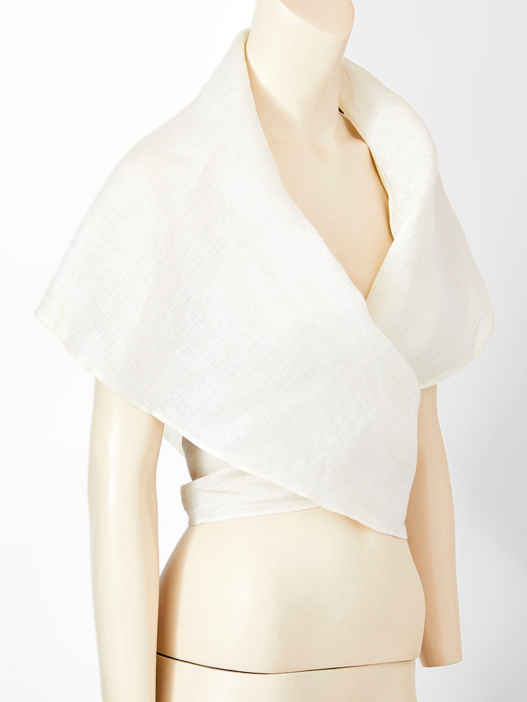 wrap linen top