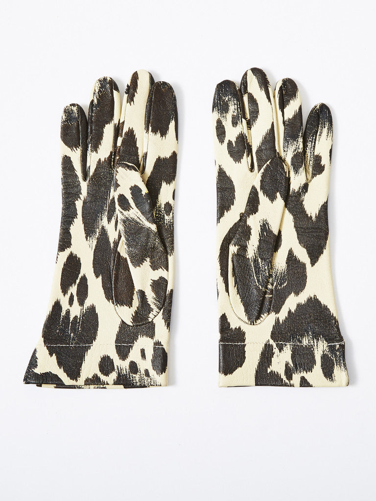 ysl leather gloves