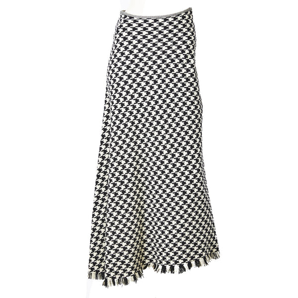 Yohji Yamamoto Houndstooth Pattern Bias Cut Skirt – marlenewetherell.com