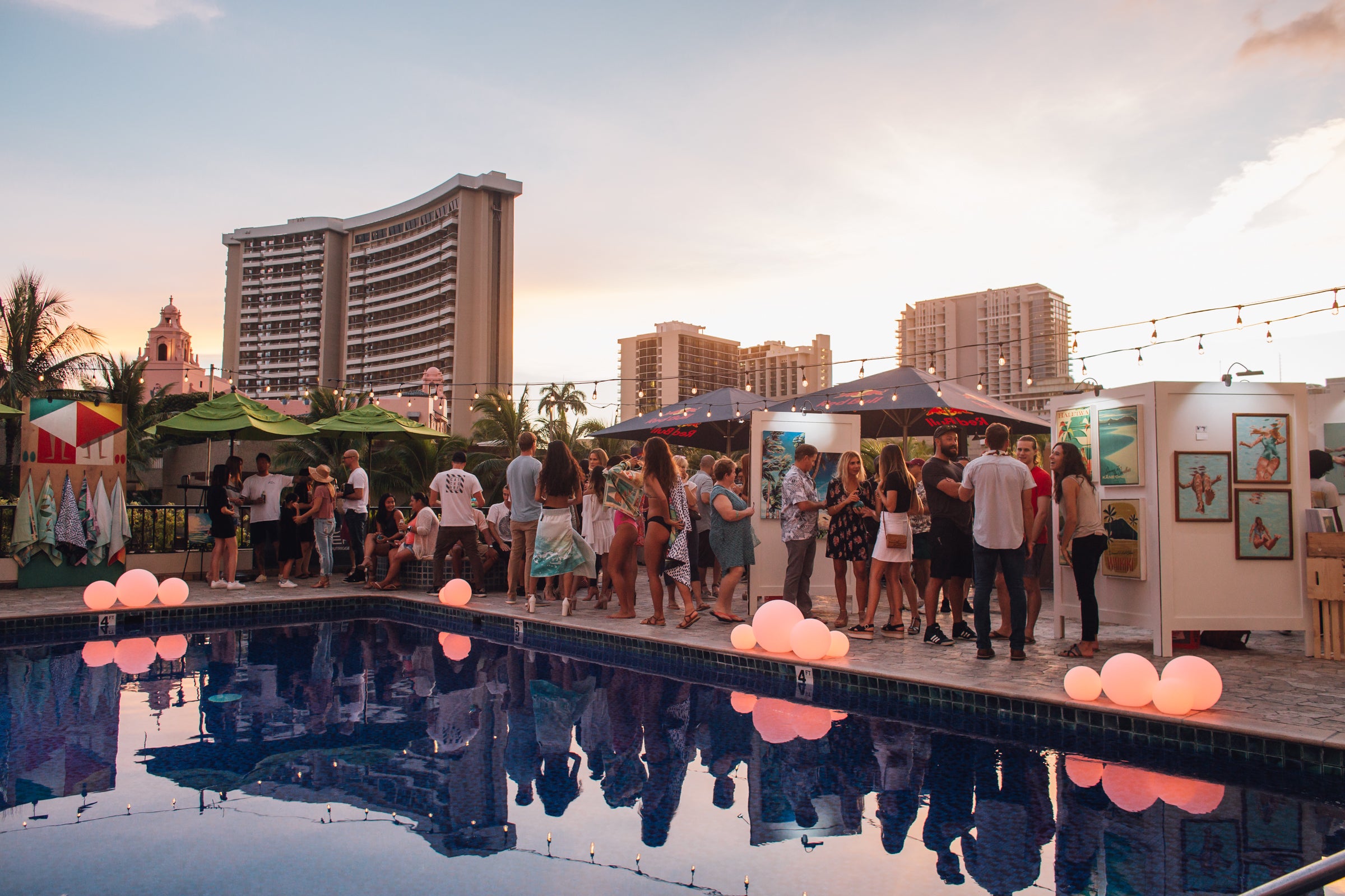 Surfer Towel Event at Waikiki Beachcomber