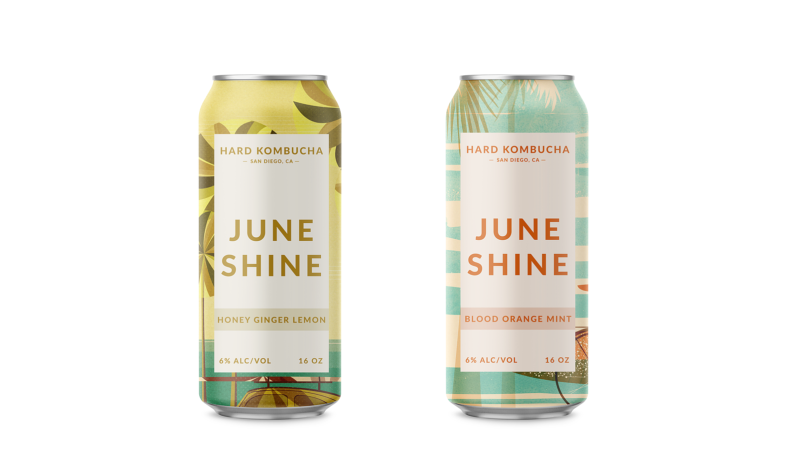 Nick Kuchar Vintage Surf June Shine Can Design