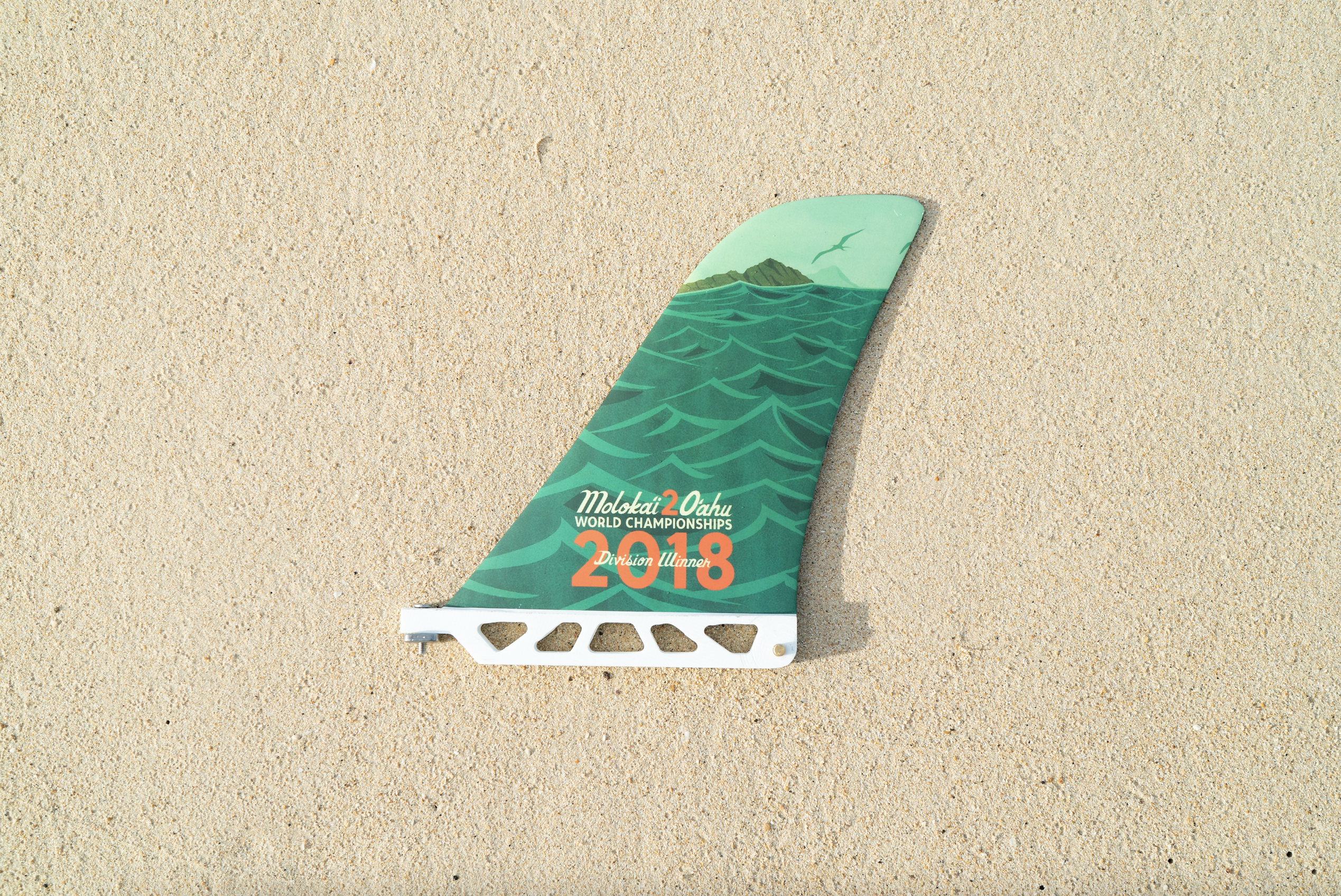 Nick Kuchar Molokai 2 Oahu Race Art Commemorative Fin