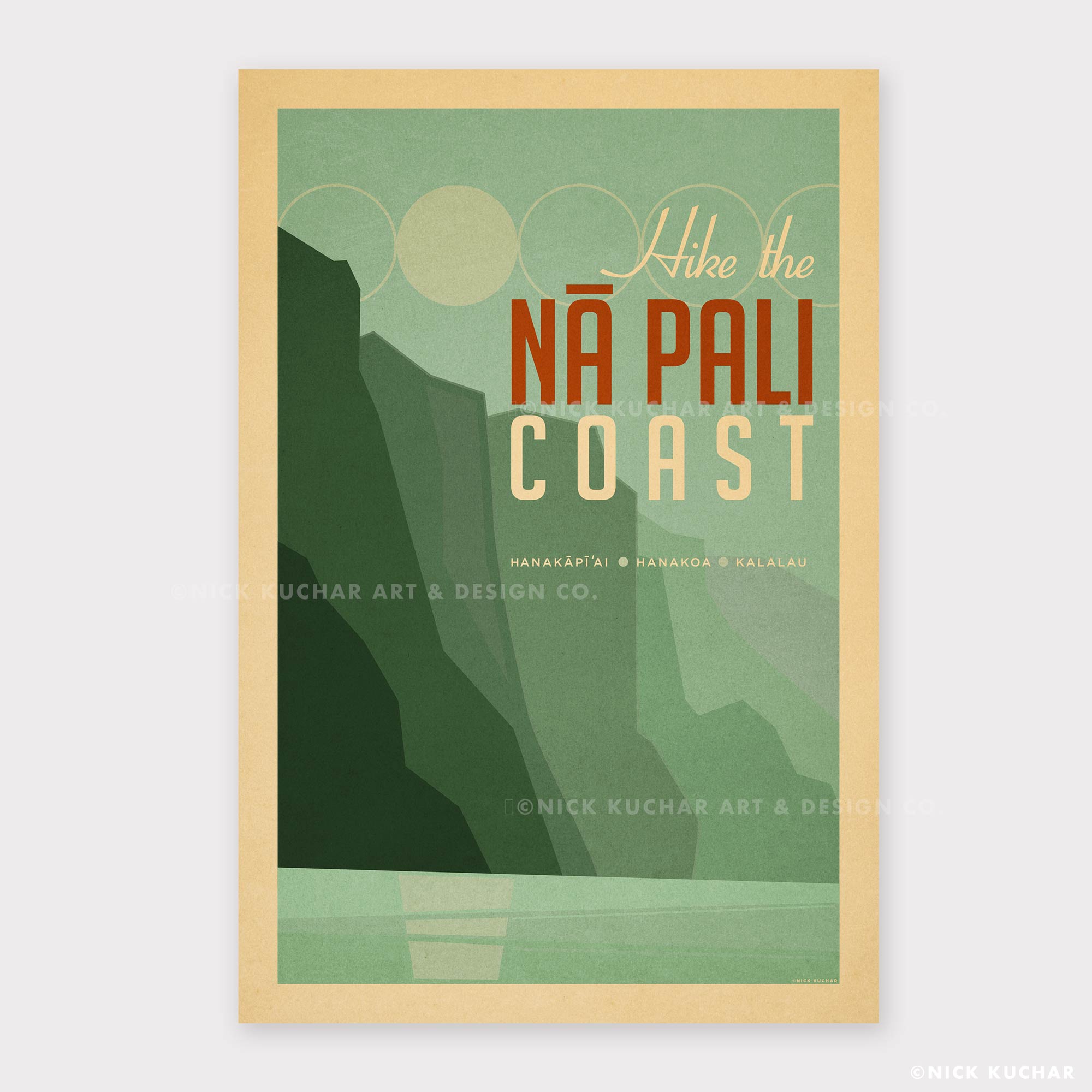 Na Pali Coast, Kauai - 12x18 Hawaii Travel Print