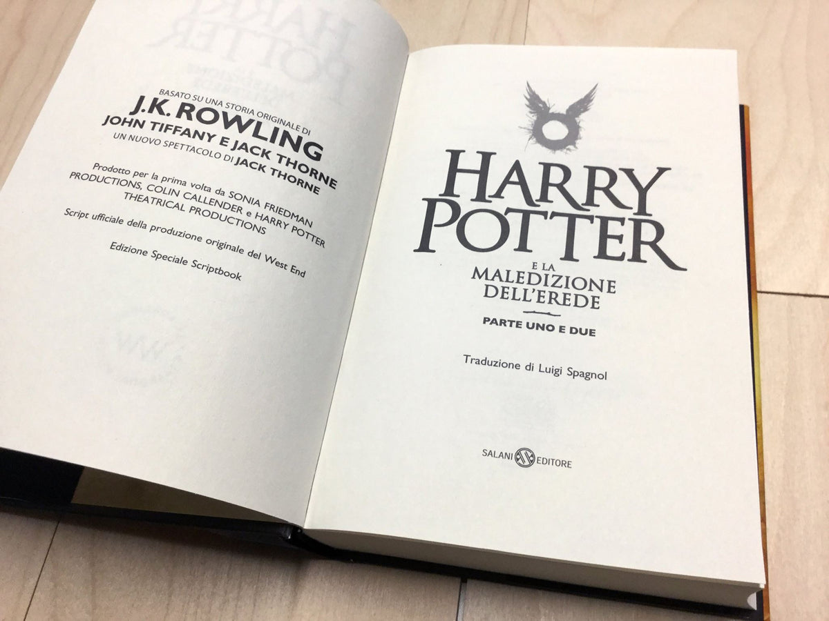 Ultimo Libro Di Harry Potter La Maledizione Dell'Erede