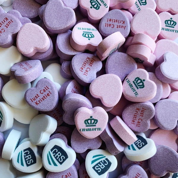 custom valentine heart candy