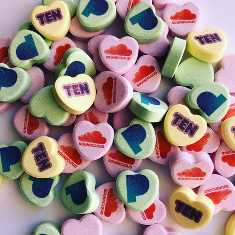 .Custom Candy Hearts: 300 hearts 