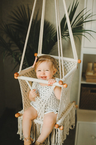 Macrame Baby Hammock Swing