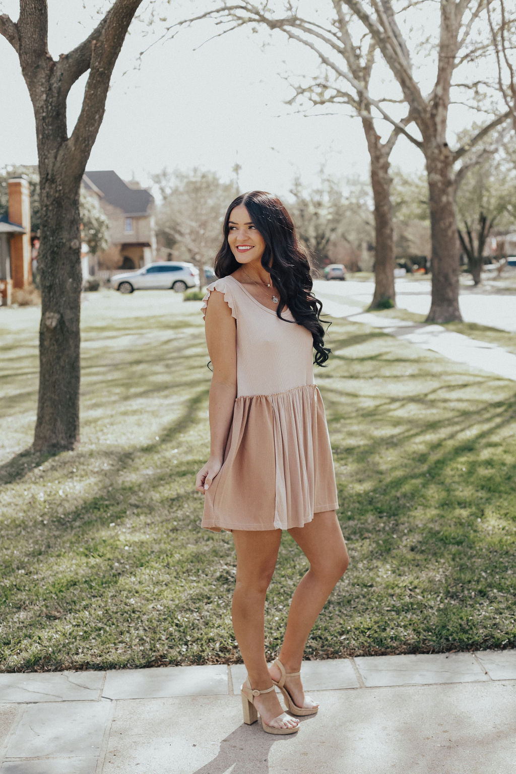 Tan Lines Dress – Grey Suede