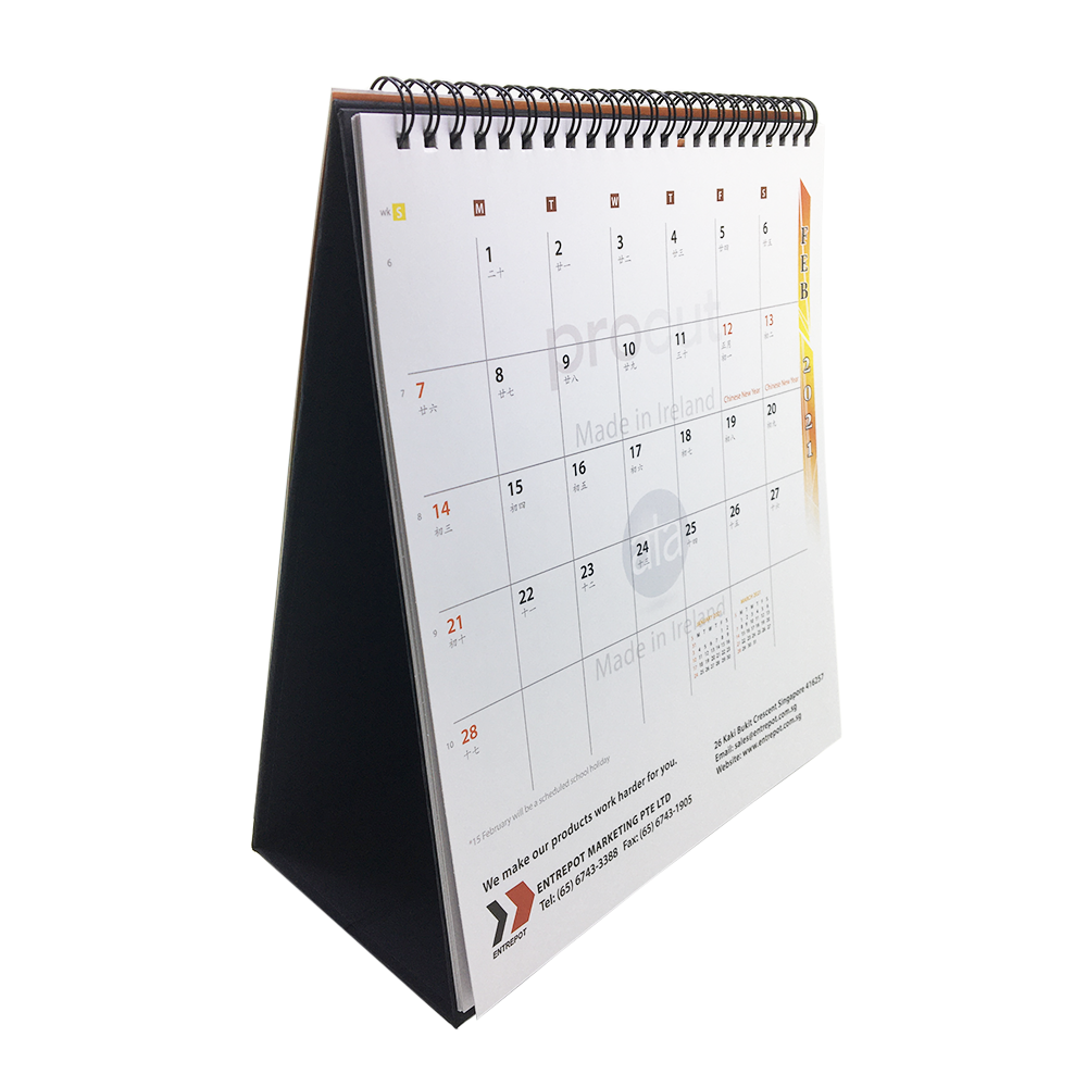 Fully Customisable Standing Calendar with Hard Backing YG Corporate Gift