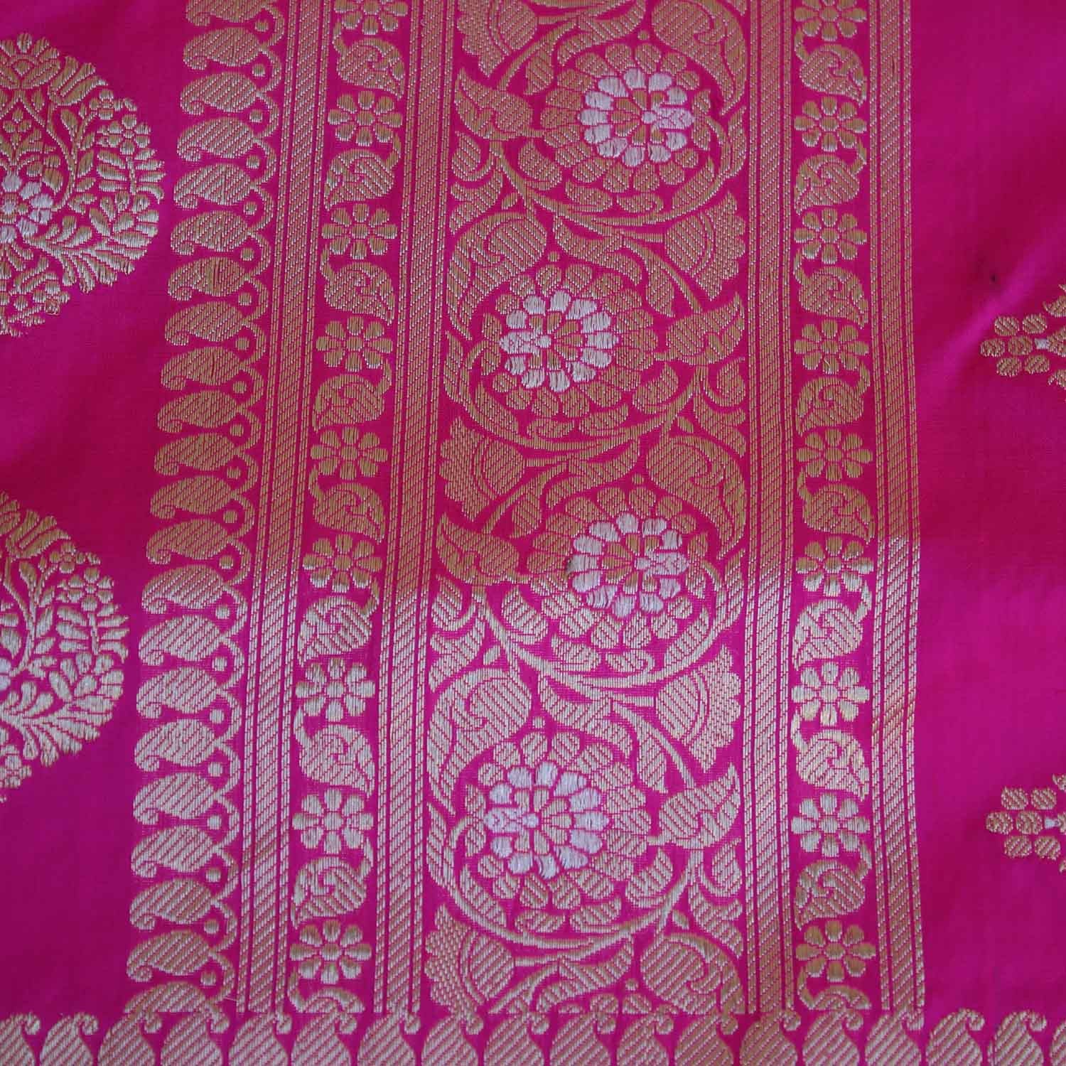 Indian Pink Pure Katan Silk Kadwa Banarasi Handloom Saree - Tilfi