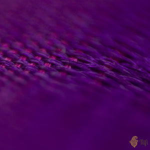 Purple-Rani Pink Pure Katan Silk Banarasi Handloom Saree - Tilfi