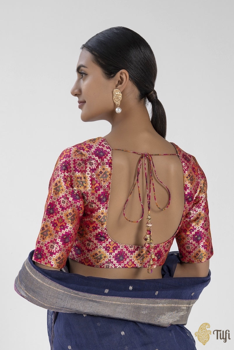 Beautiful Banarasi Saree Blouse designs by Tilfi Tagged 