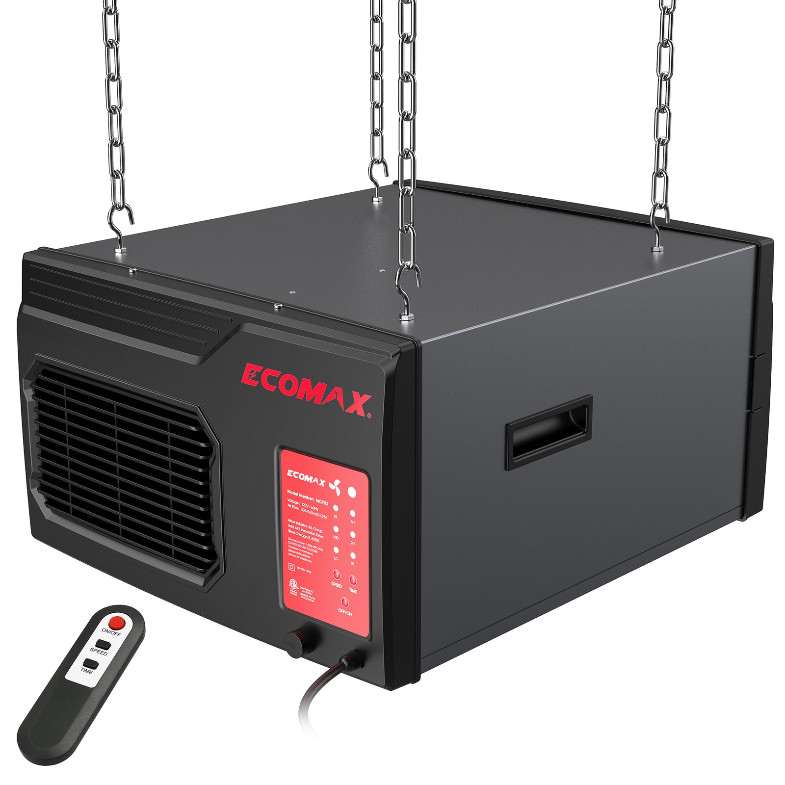 ECOMAX 3/8 in. x 50 ft Air Hose Reel, Auto Rewind Retractable Air