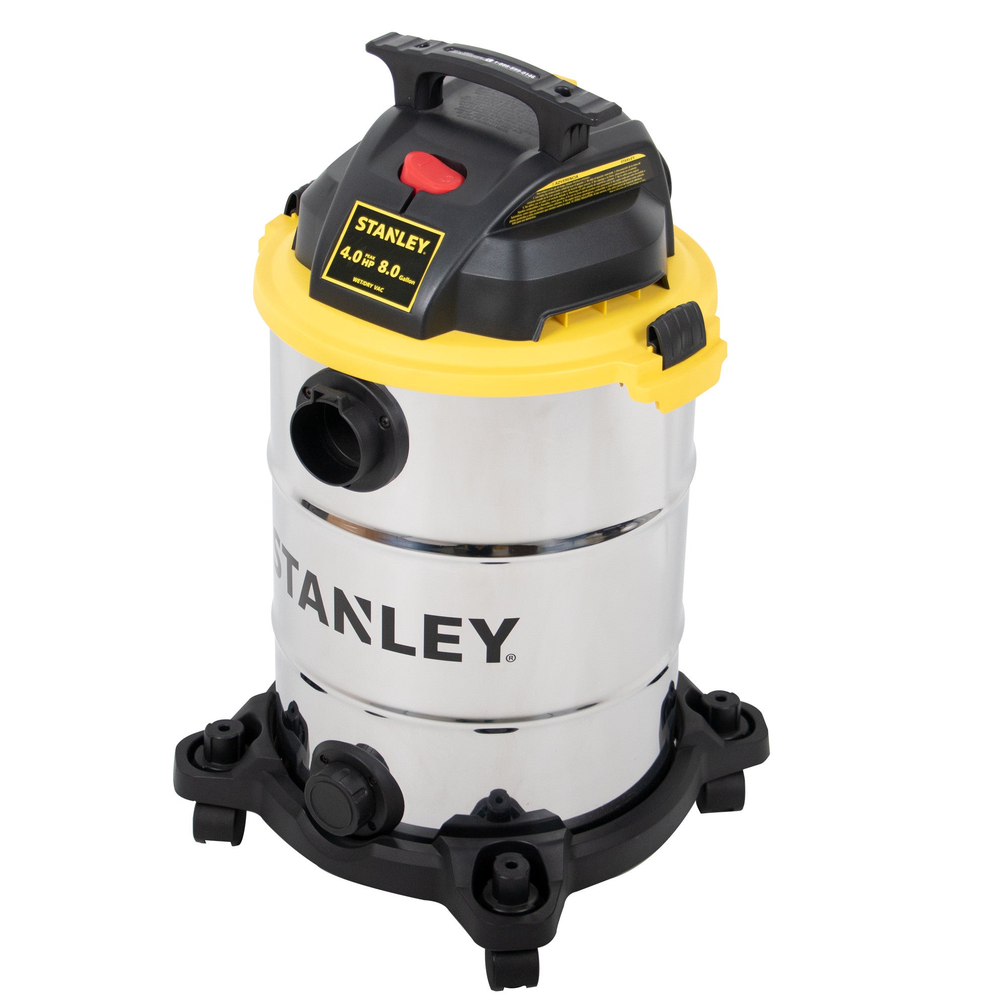 Stanley Wet/Dry Vacuum SL18136, 3 Gallon 4 Horsepower Stainless Steel Tank  with 15 FT Clean