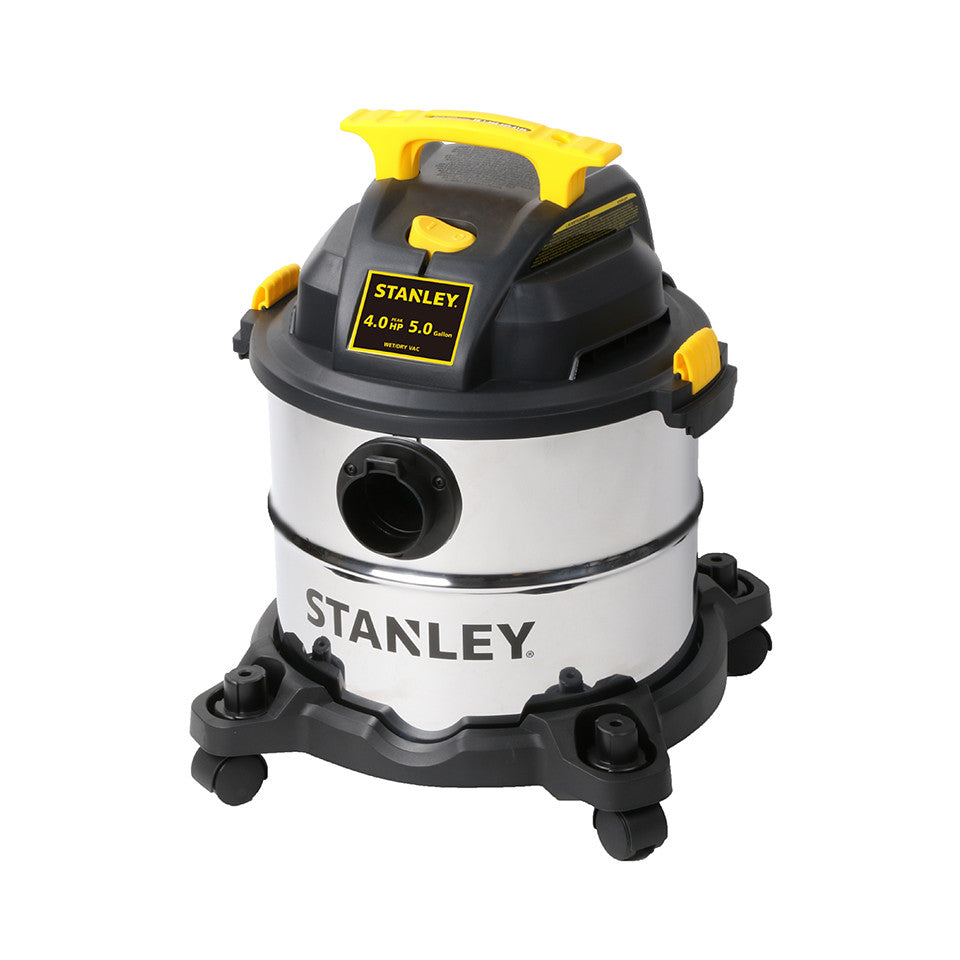 Stanley SL18910P-3 Wet/Dry, 3 Gallon, 3 Horsepower, Portable Car Vacuum,  3.0 HP AC, Black+Yellow