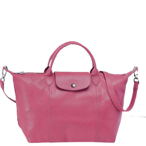 longchamp pliage cuir medium