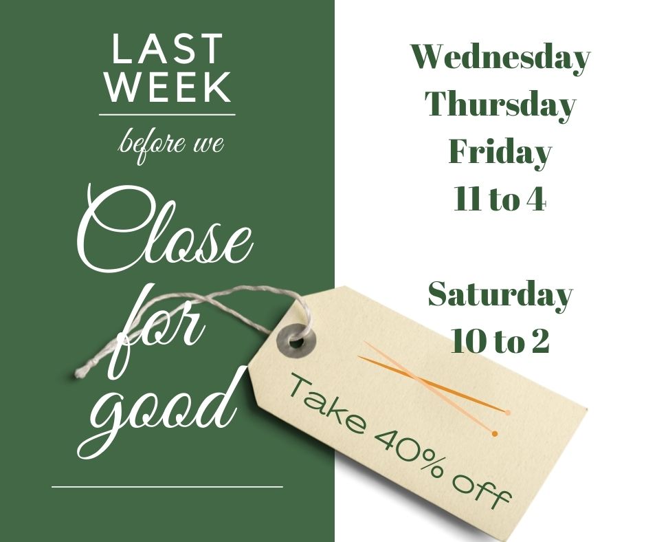 Last Day to Shop In the Brick and Mortar Shop