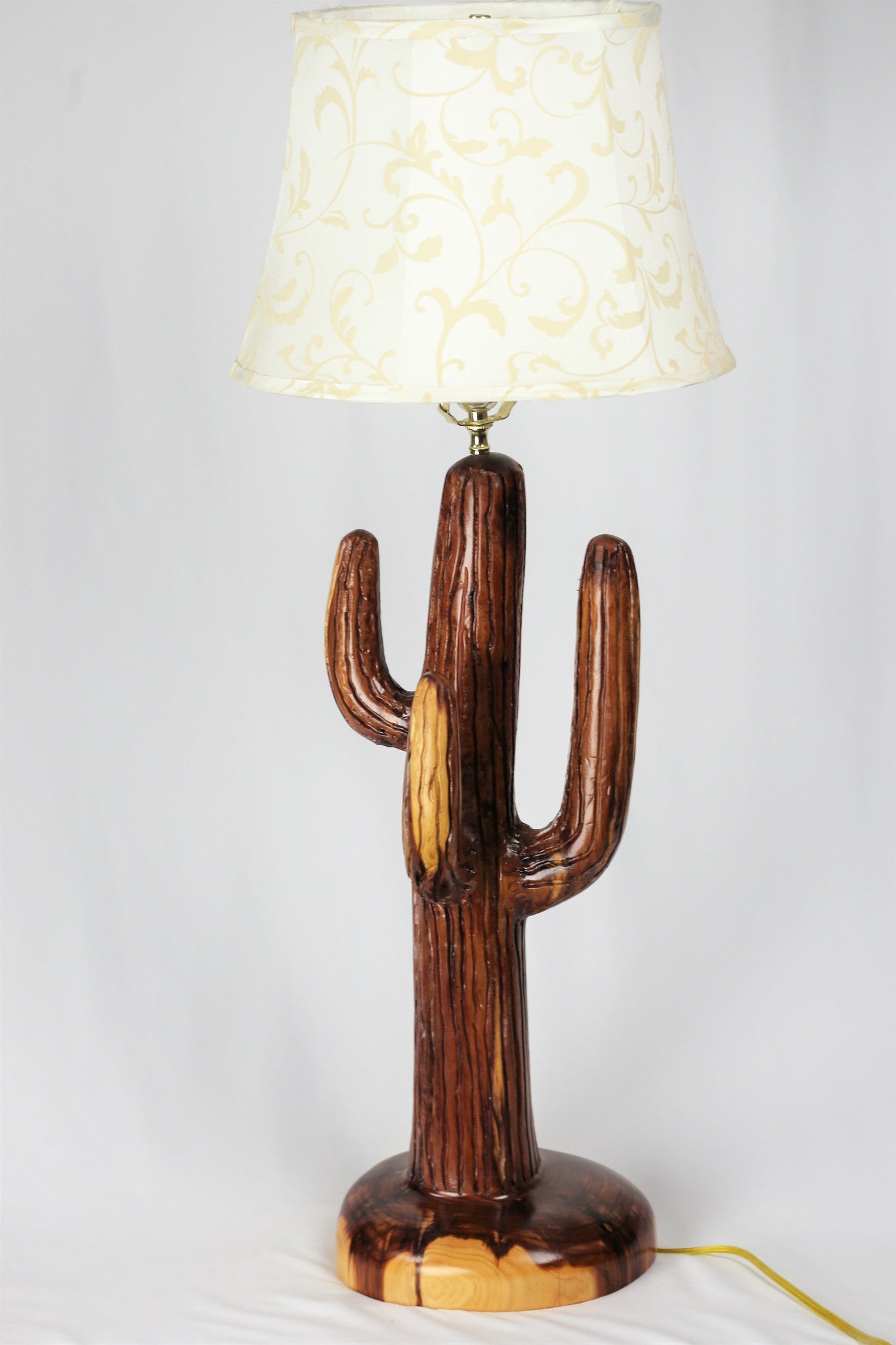 Rustiek dinosaurus software Cactus Lamp – Fine Wood Carvings