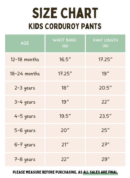 SIZE CHARTS  PUPERITA  Sewing patterns for happy kids