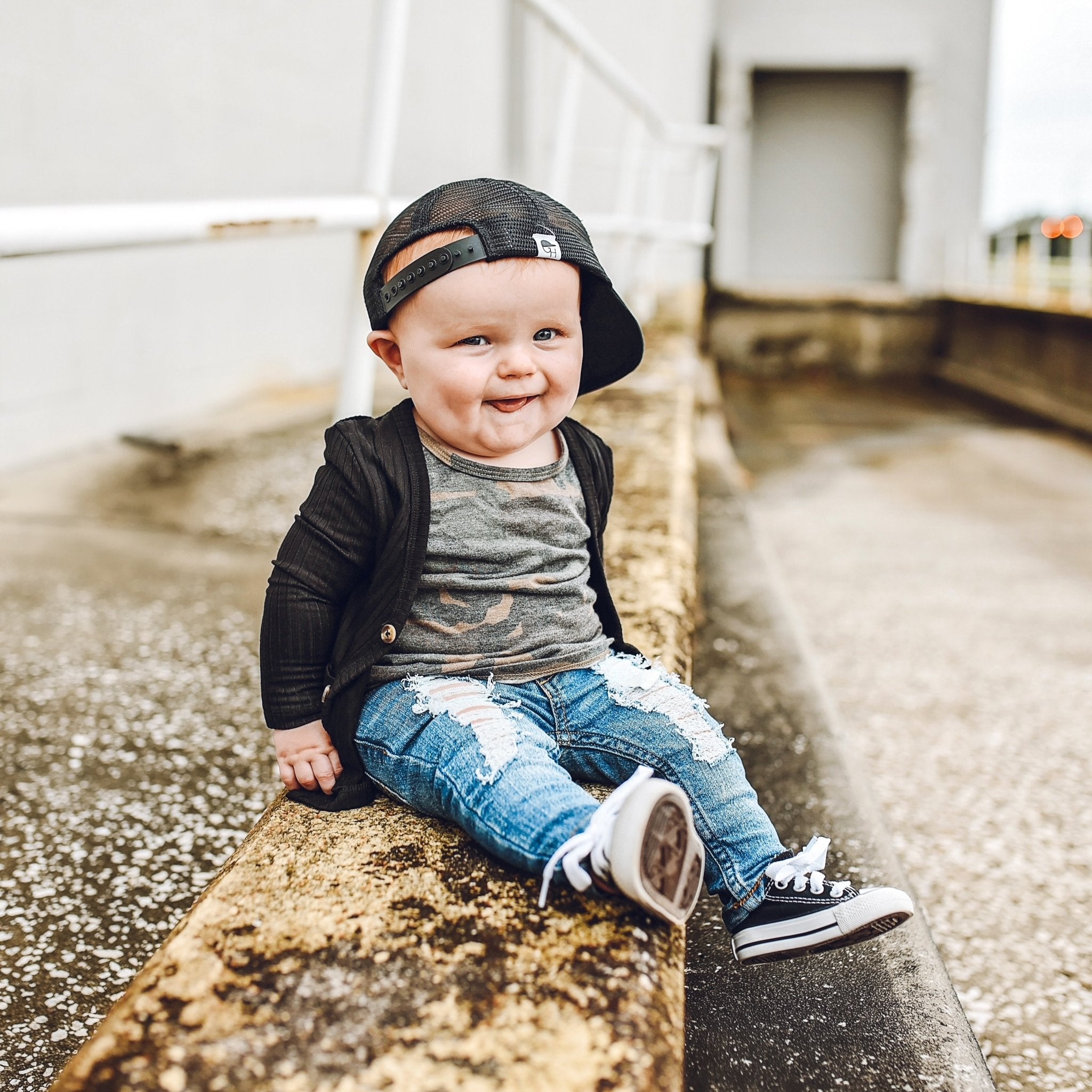 Black Infant Trucker Hat | George Hats | George Hats