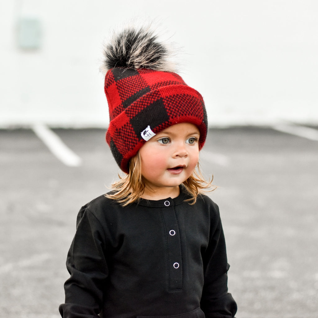 buffalo plaid beanie