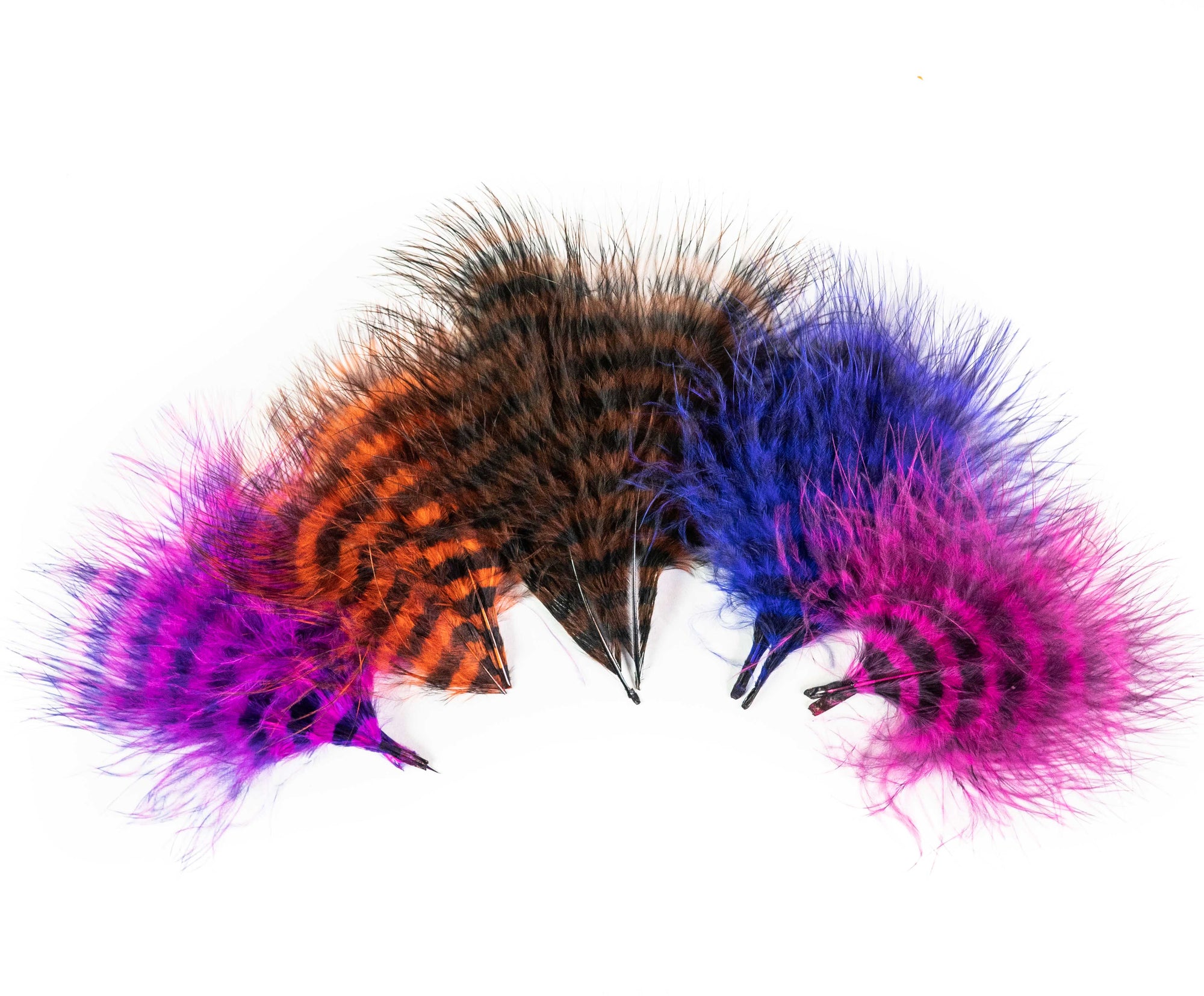 100 pcs/lot 6 Colors Turkey Marabou Blood Feathers Woolly Bugger Streamers  Fly Tying Feather Materials (Purple), Fly Tying Materials -  Canada