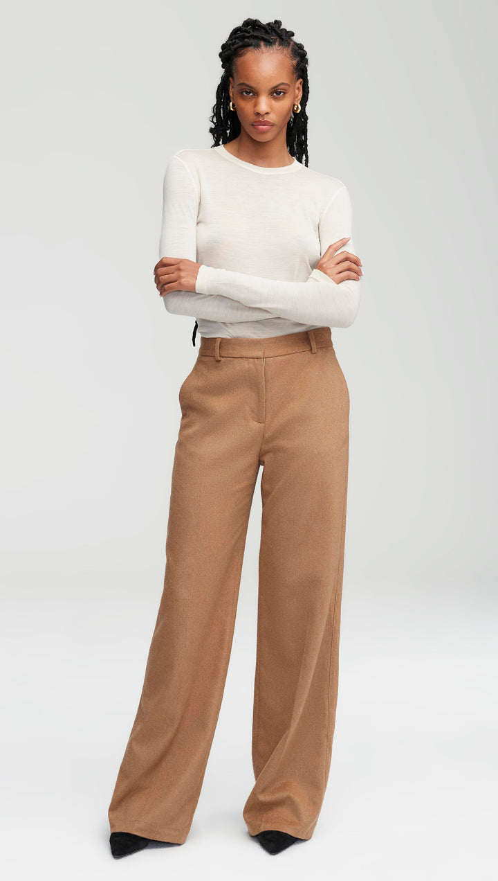 Flex Waist Trouser in Performance Cotton, Women's Pants