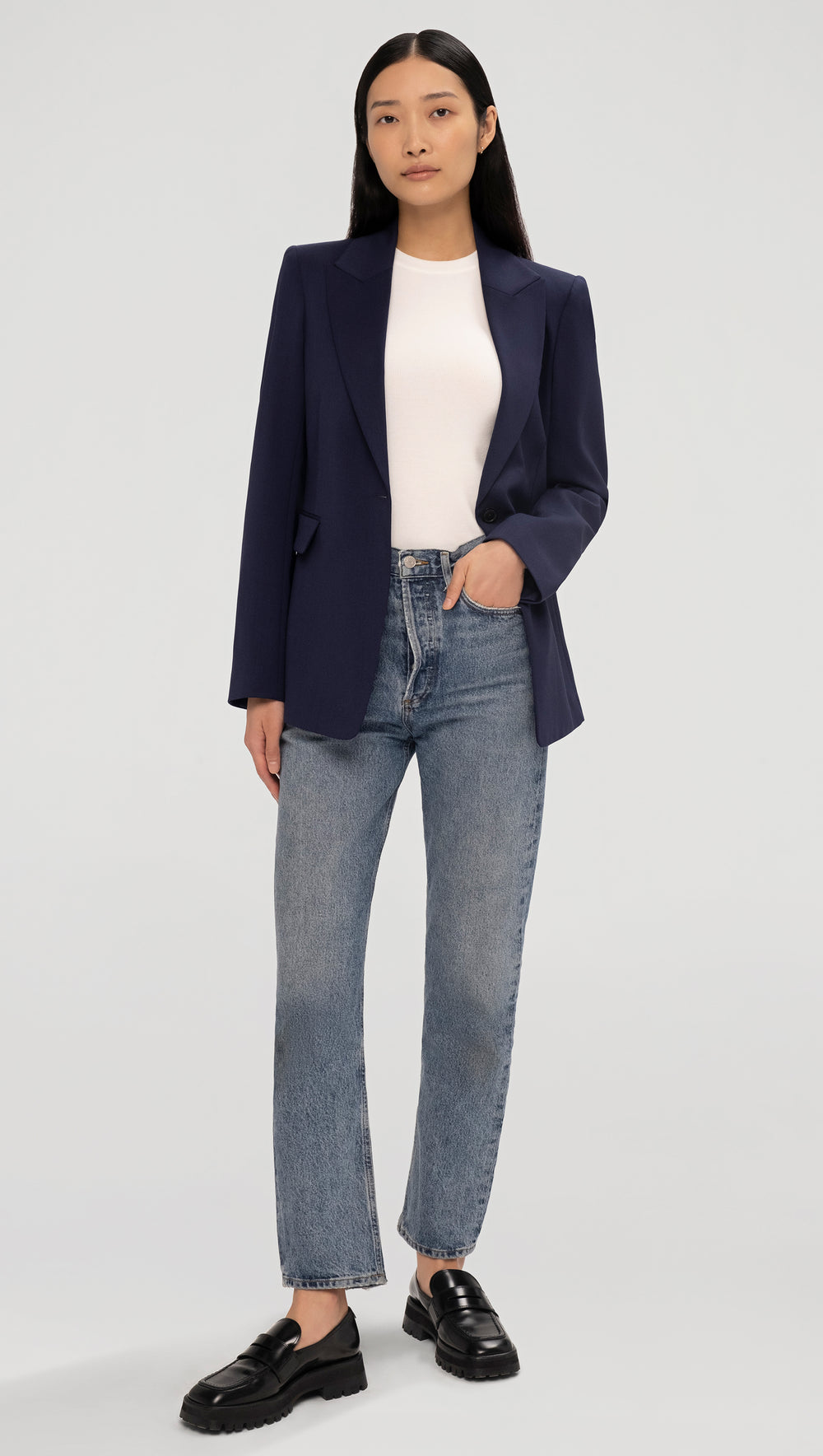 Single Button Blazer in Seasonless Wool | Women's Blazers | Argent