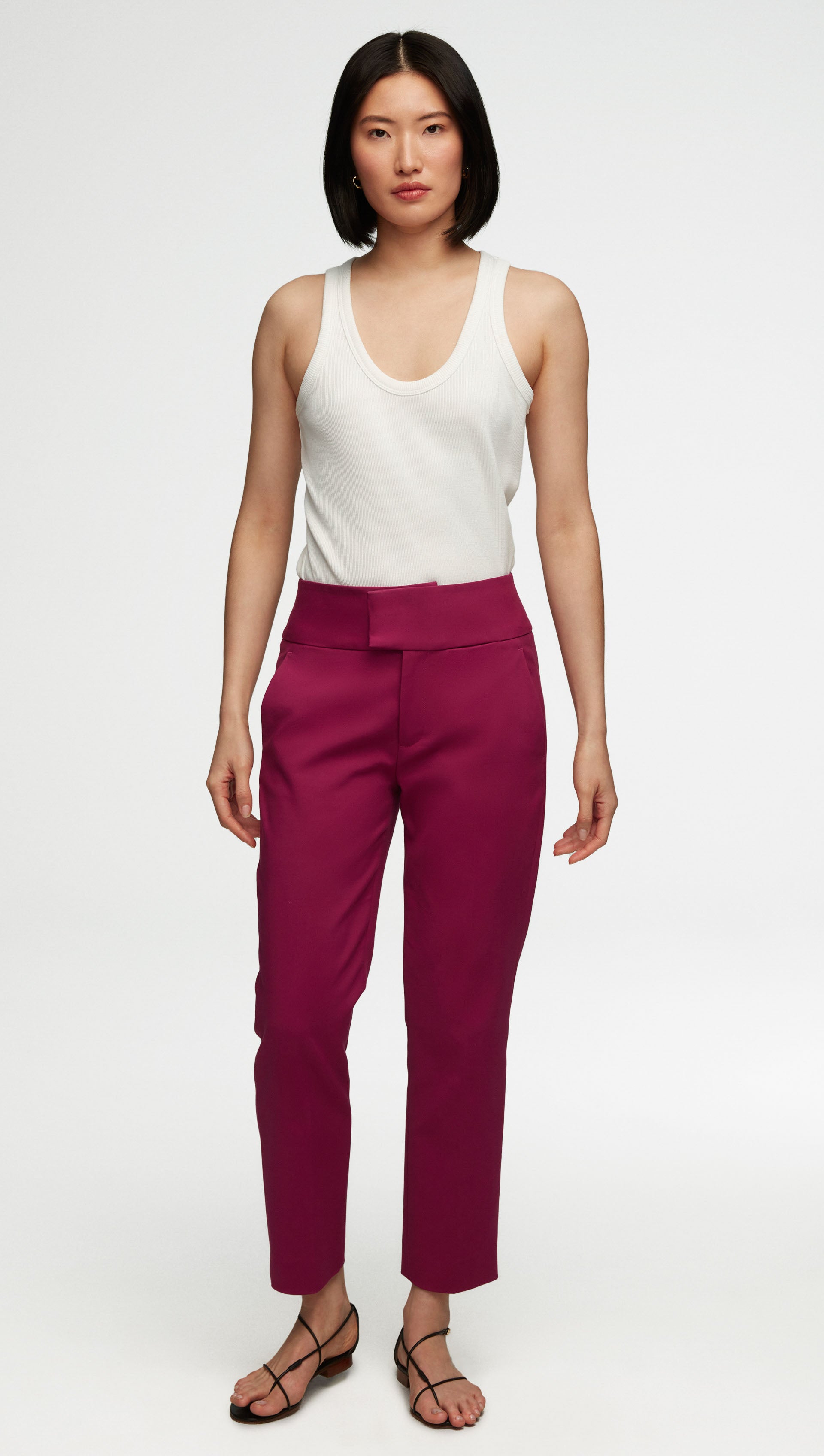 Tapered Pants - Burgundy - Ladies | H&M US