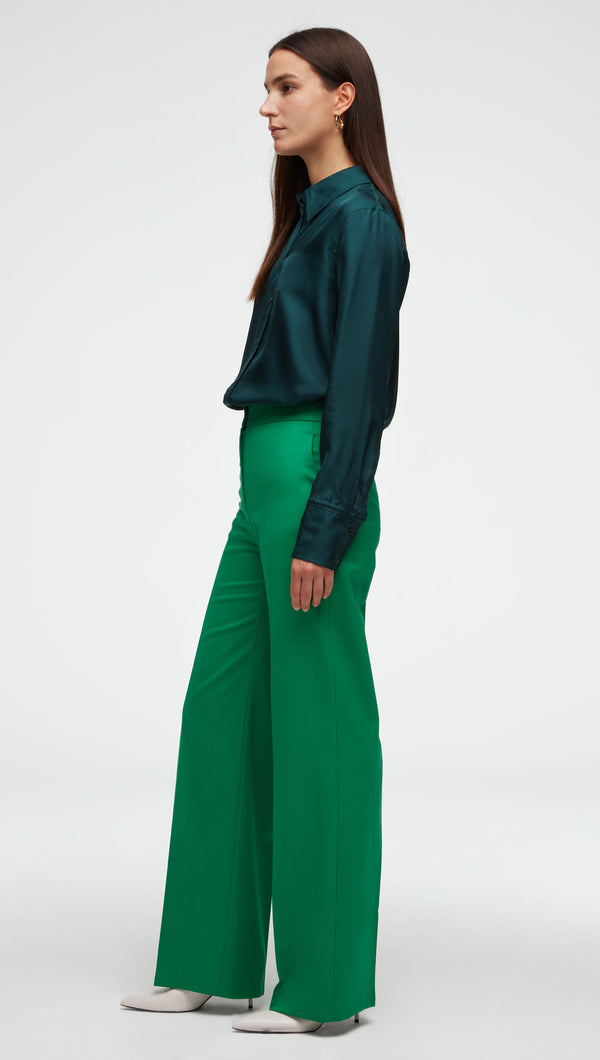 Wide Leg Trouser in Seasonless Wool | Women's Pants | Argent