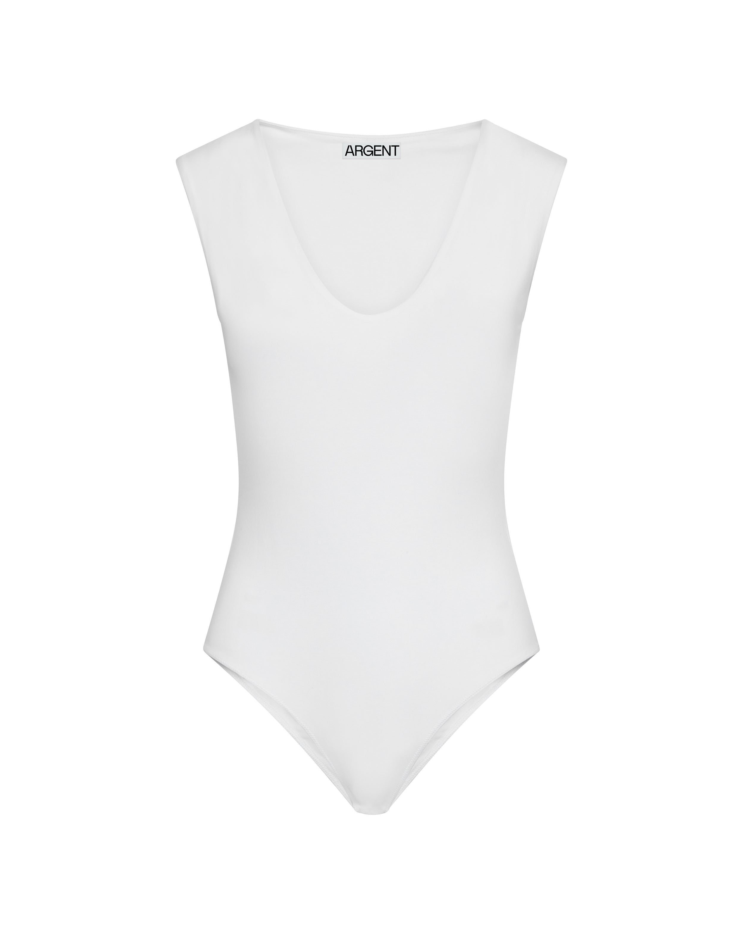 ALL THE WAYS Malina Deep V Bodysuit in White
