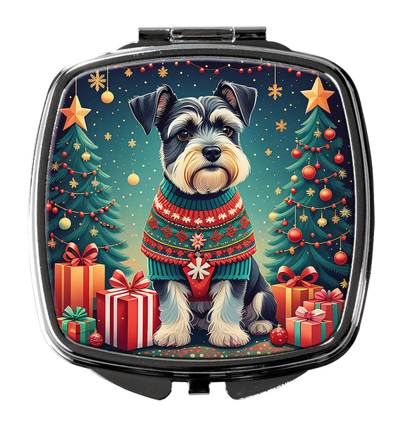 Buy this Schnauzer Christmas Compact Mirror