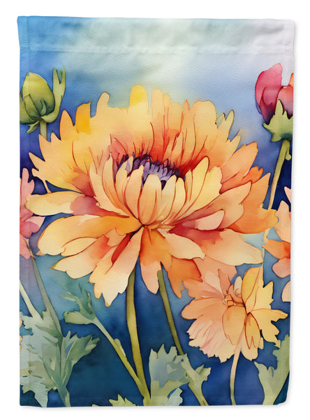 Buy this Chrysanthemums in Watercolor House Flag