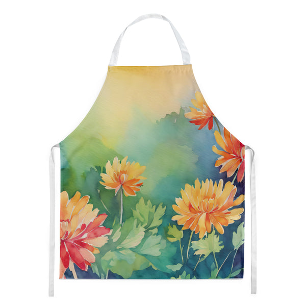 Buy this Chrysanthemums in Watercolor Apron