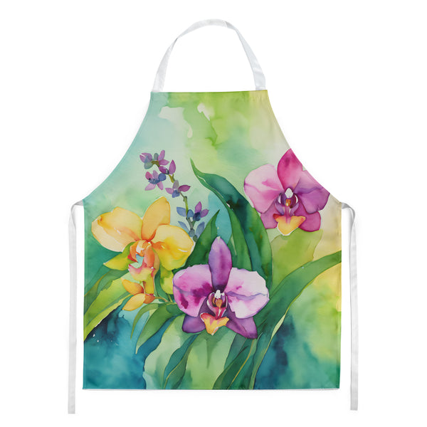 Buy this Orchids in Watercolor Apron