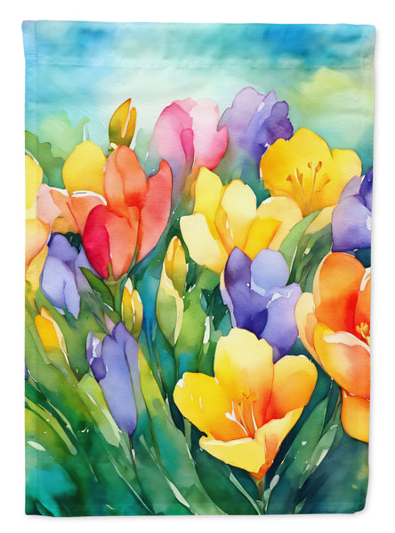 Buy this Freesias in Watercolor Garden Flag