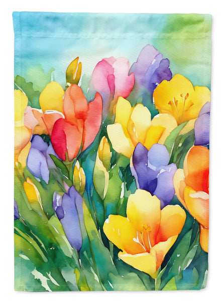 Buy this Freesias in Watercolor Garden Flag