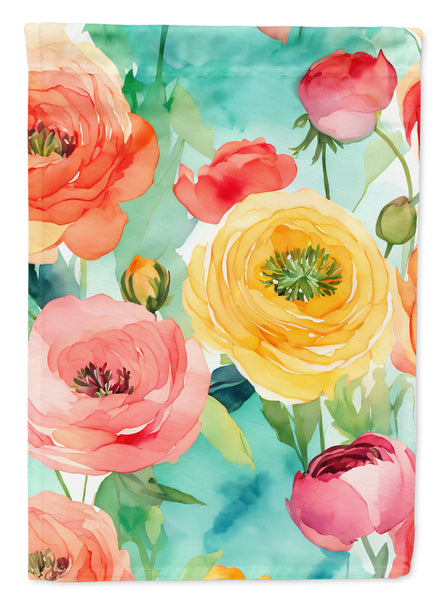 Buy this Ranunculus in Watercolor House Flag