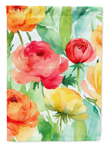 Buy this Ranunculus in Watercolor House Flag