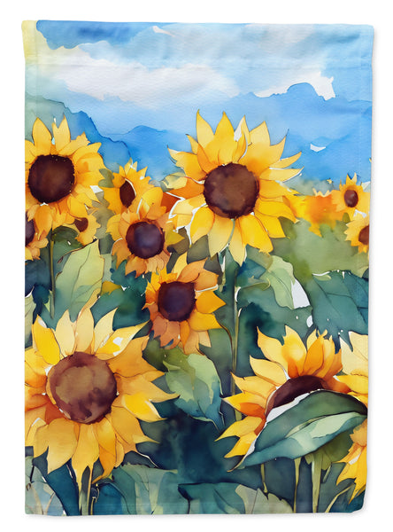 Buy this Sunflowers in Watercolor House Flag