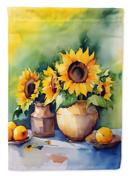 Buy this Sunflowers in Watercolor House Flag